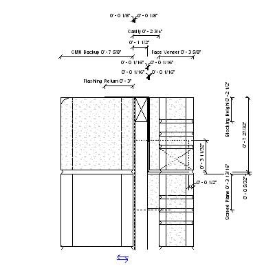 Building Revit Family sill cavity CMU