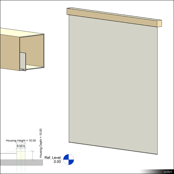 Building Revit Family projection screen wall
