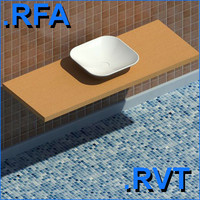 revit plumbing fixtures sink 07 2D&3D