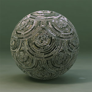 Maya Material Encrusted Odd Tile from the future