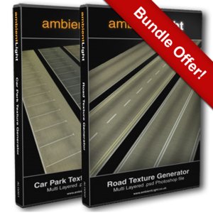 Road & Car Park, Parking Lot Texture Bundle