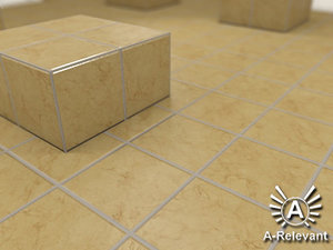 Tile_5_Beige_Mat - Marble Tile Material - 3ds Max 2010 Mental Ray