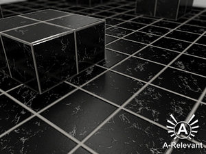 Tile_5_Black_Mat - Marble Tile Material - 3ds Max 2010 Mental Ray