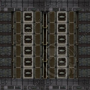 Gothic tech hallway :Computer wall
