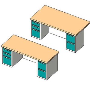 gx_FURN Desk Pedestal Double
