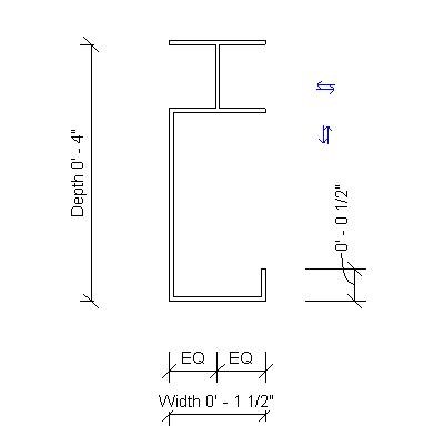 Building Revit Family GWB stud Detail