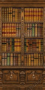 Tileable Ornate Bookcase