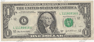 1 ,10 , 100 dollars banknotes.