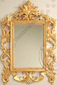 Carved Gold Mirror