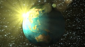 looped 3d background of planet earth