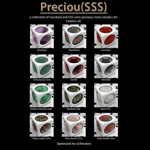 Preciou(SSS) Cinema 4D Shader Pack
