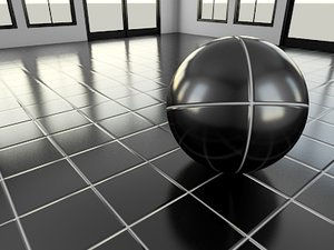 Tile_1_Black - Procedural Marble Tile Material - 3ds Max 2010 Mental Ray