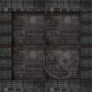 Gothic tech hallway : plain wall