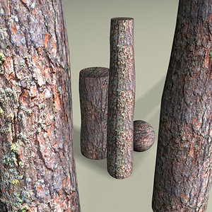 Bark on an pine tree trunk 3DM material