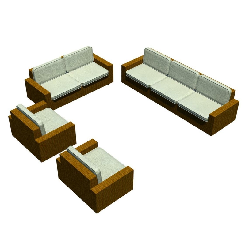 Building Revit Family 1 couch sofa