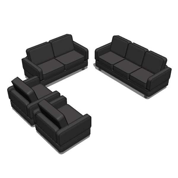 Building Revit Family couch 1 sofa