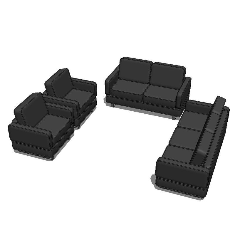 Building Revit Family couch 1 sofa
