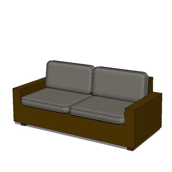 Building Revit Family 1 couch sofa