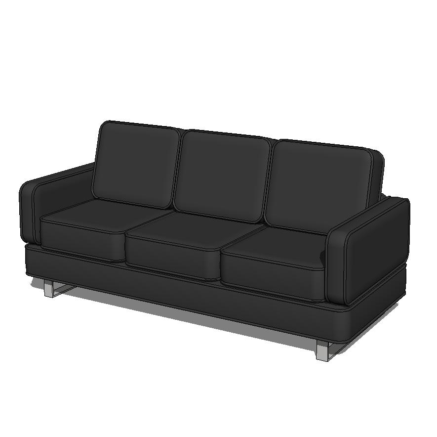 Building Revit Family couch 1 sofa