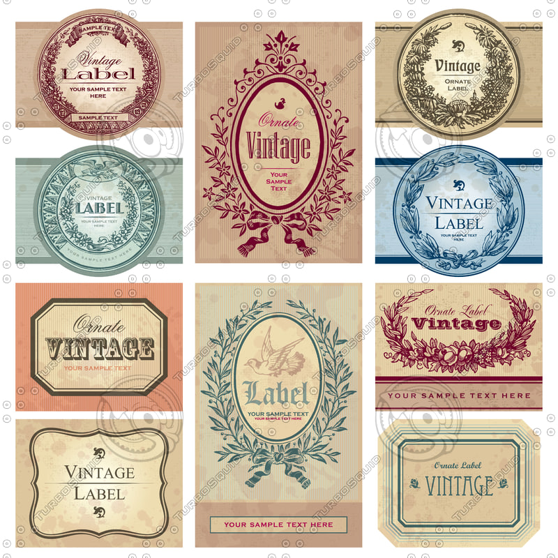 Download Shapes Encapsulated Postscript vector label vintage