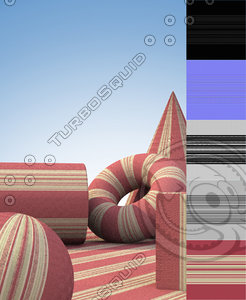 Red and Tan Striped Cloth