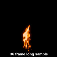 Burning torch looping sequence 51 frame