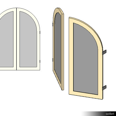 Building Revit Family Window Shutter Door