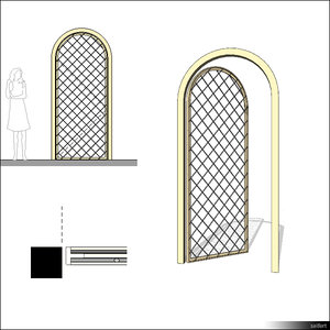 Door Single Leaf Arc Grille 00266se