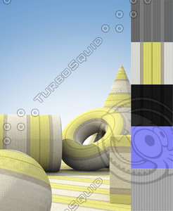White and Yellow Striped Fabric