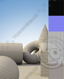 Grey and Tan Striped Cloth