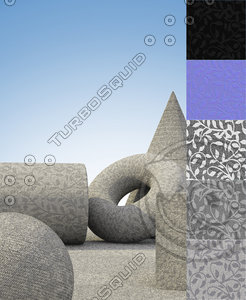 Light and Dark Grey Leaf Pattern Cloth
