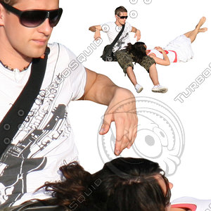 Sitting people