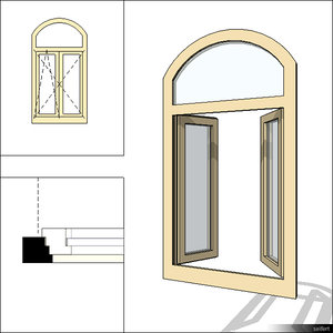 Window Case Double Trans Arc 00238se