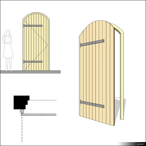 Door Single Leaf Arc Ledged 00260se