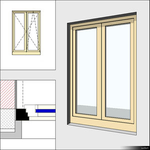 Window Casement Double 00276se