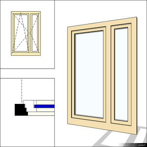 Window Double Swing 00277se Mullion