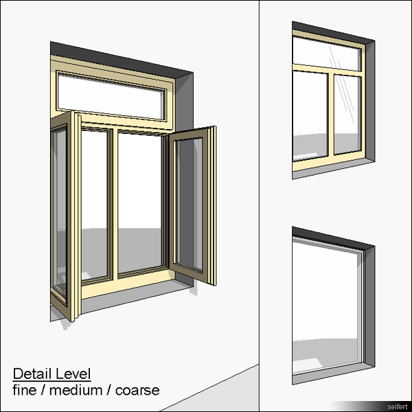Building Revit Family Window Casement Double