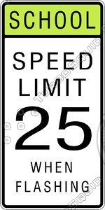 School Speed Limit Signs