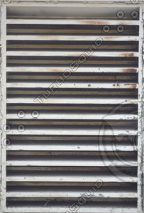 Building louver vent recessed in block wall