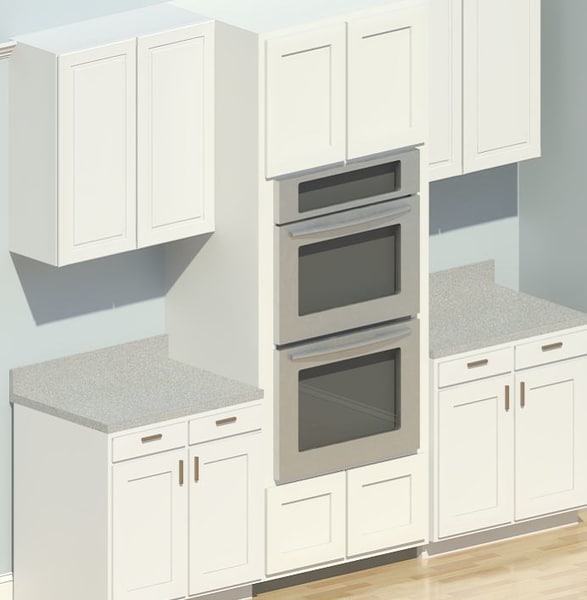 Building Revit Family kitchen oven double