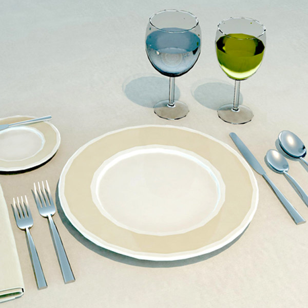 Building Revit Family Tableware Place Setting