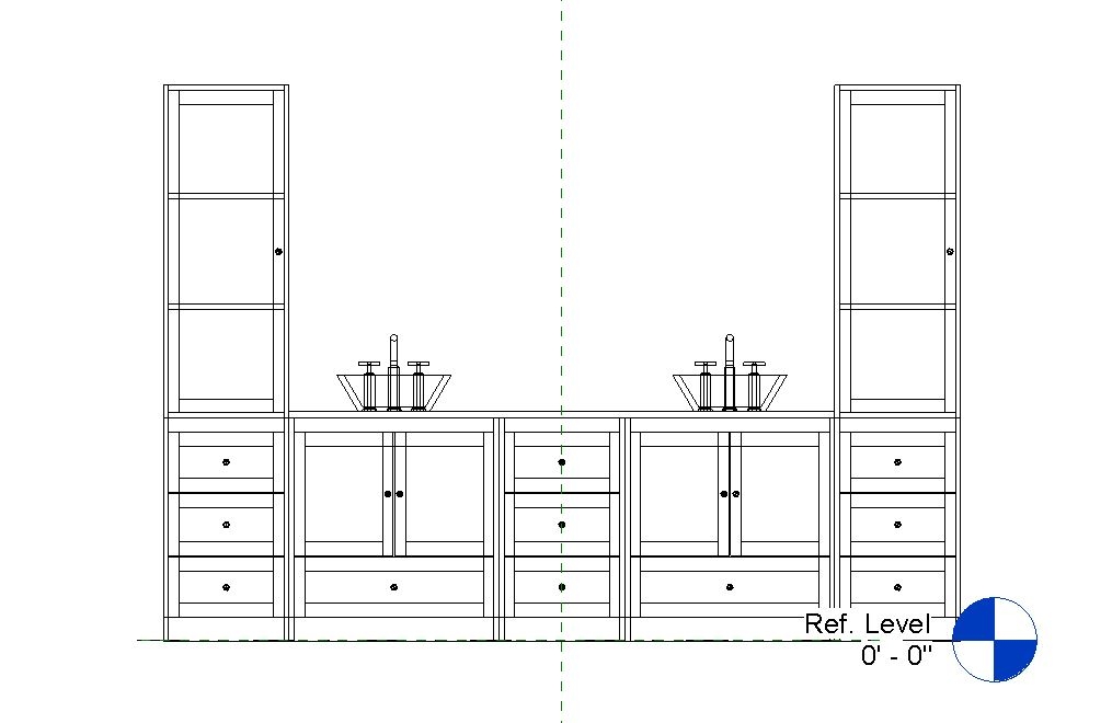 Building Revit Family vanity sink bathroom