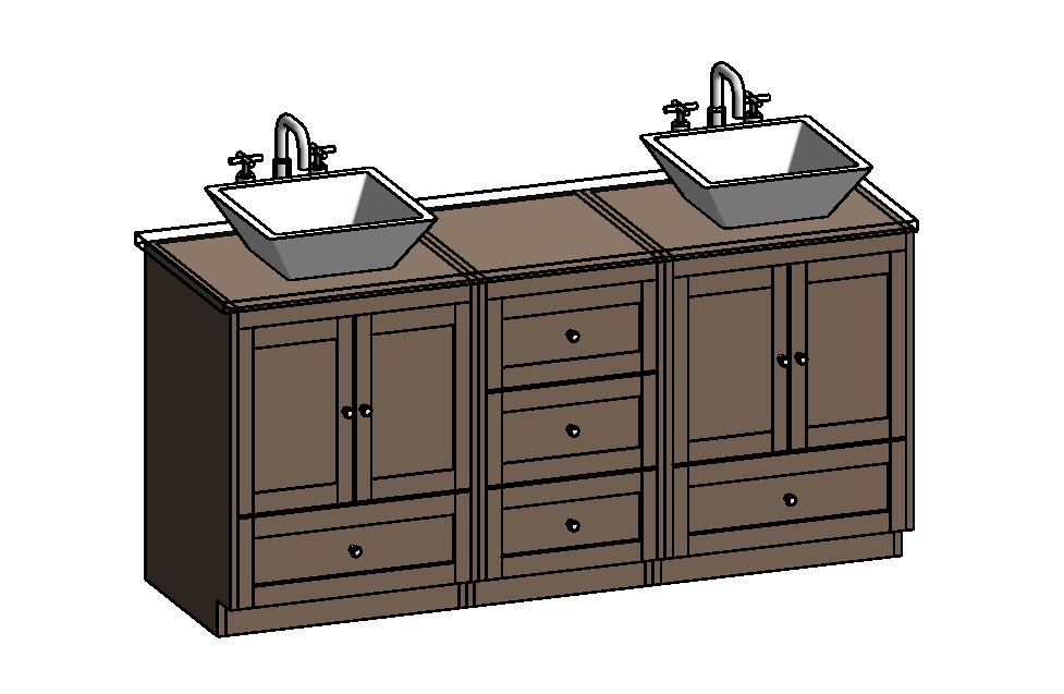 Building Revit Family vanity sink bathroom