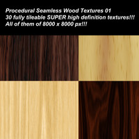 30 SUPER high definition procedural seamless wood textures.