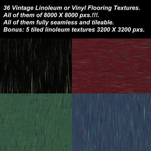 36 Vintage Linoleum or Vinyl Flooring Textures.
