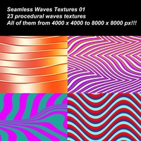 23 High definition procedural waves textures.