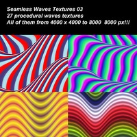 27 High definition procedural waves textures.