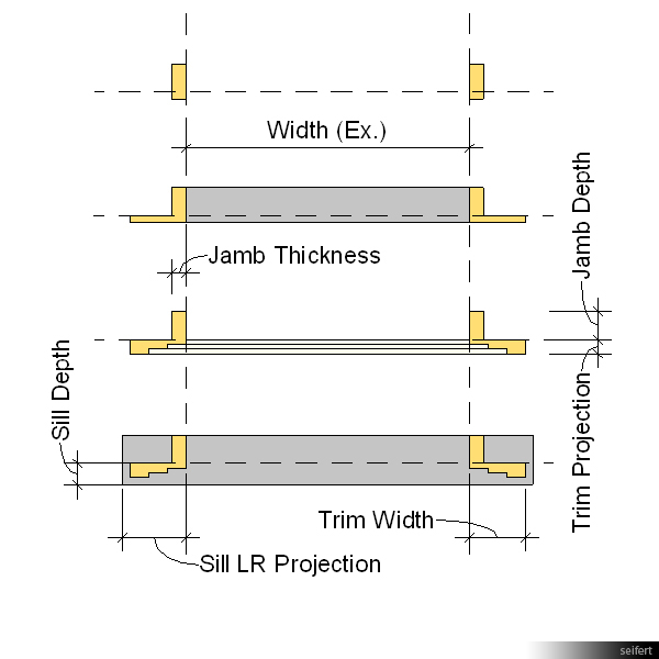 Building Revit Family Trim Jamb Sill