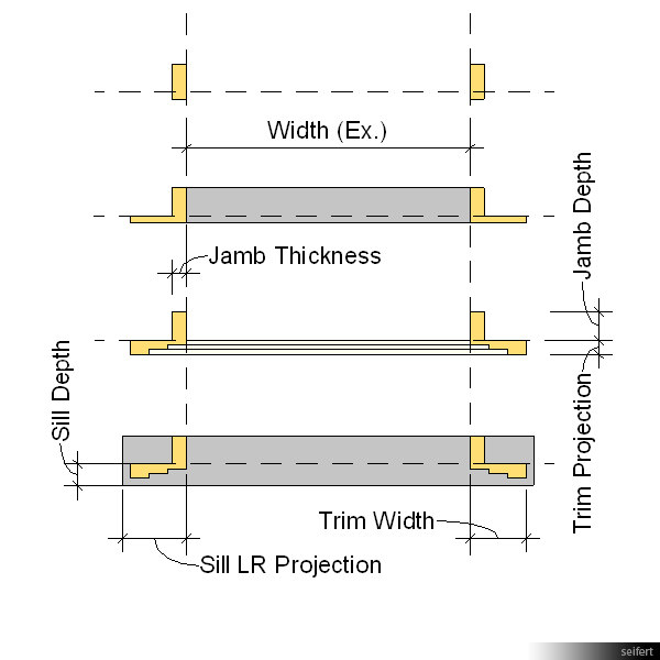 Building Revit Family Trim Jamb Sill