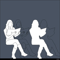 2D Person Sitting Female 00259se